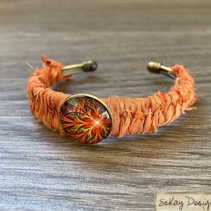 Sari Ribbon Wrapped Cuff - Sunburst