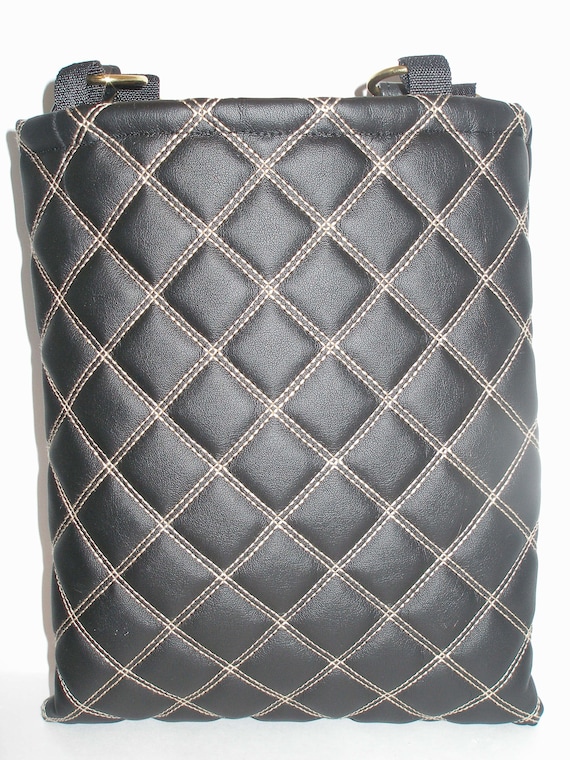 medium sized black handbag