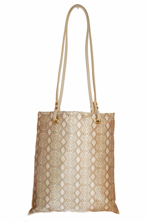 snakeskin tote