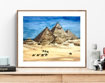 アヌビスとピラミッド - 古代エジプト - エジプト美術