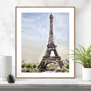 Eiffel Tower Painting, Watercolor Painting, Paris Art, France Painting, Original Artwork, Romantic Painting, Paris Watercolor, Eiffel Tower