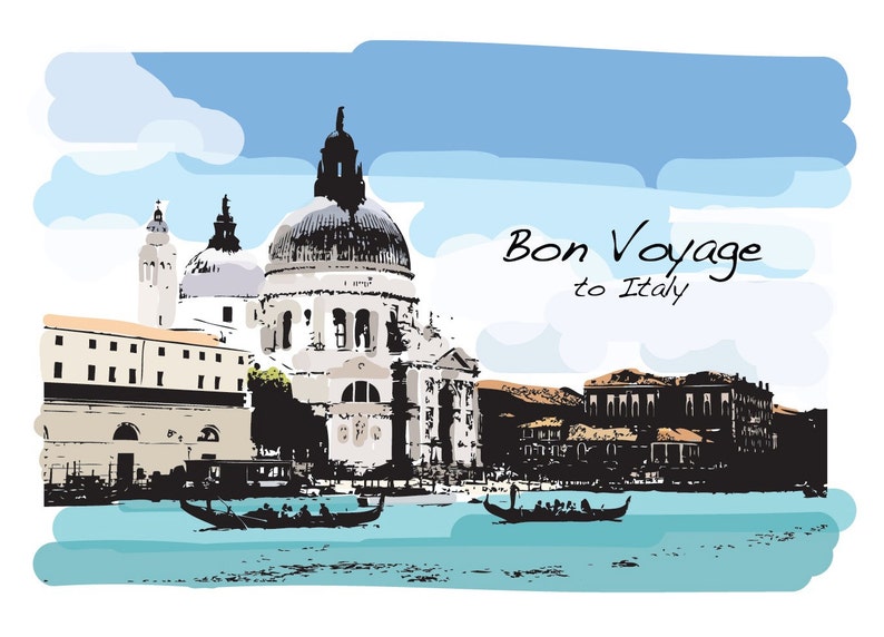 italy-travel-greeting-card-bon-voyage-to-italy-venice-italy-etsy