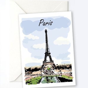 Paris Card, Paris Greeting Card, Paris Notecard, French Card, Paris Gift Card, Paris Travel Card, French Greeting Card, Paris 5x7 Card