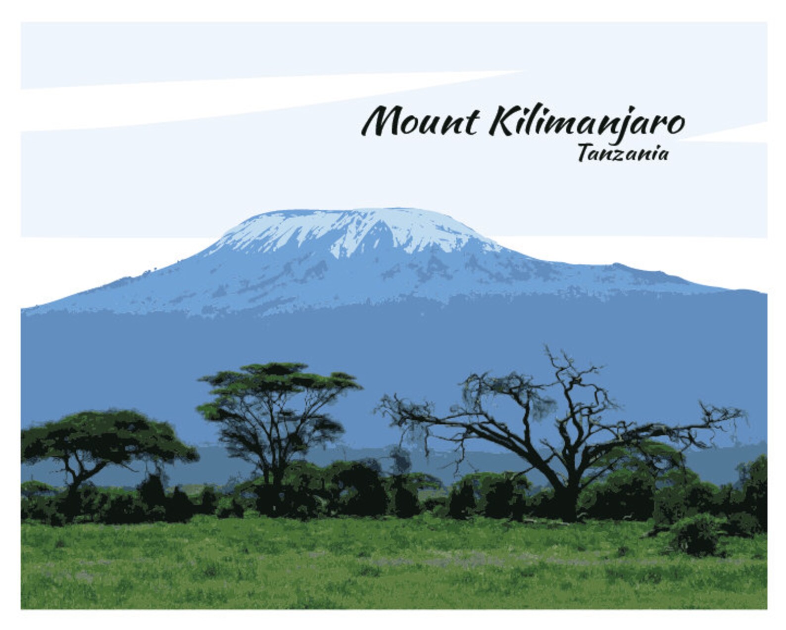 Mount Kilimanjaro / African Art Print / Tanzania Gift | Etsy