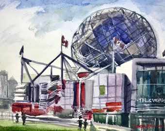 Vancouver / Science World / Watercolor Painting