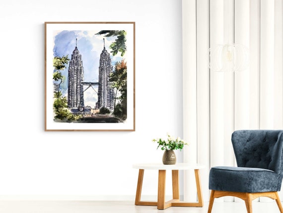 クアラルンプール アートプリント、マレーシア アート、マレーシア