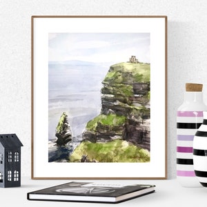 Cliffs of Moher / Ireland Wall Art / Watercolor Art Print