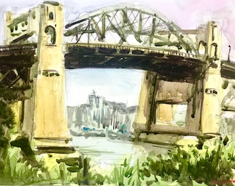 Vancouver / Burrard Bridge / Watercolor Painting