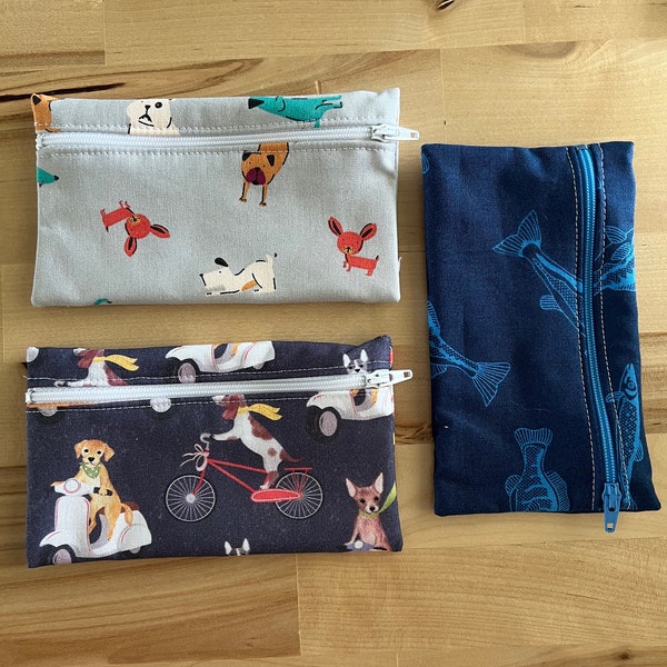 Ready to Ship: Reusable Fabric MINI Snack Bag and Water Resistant Bag