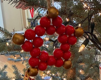 Wooden Bead Star Ornament