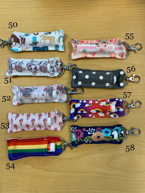 Lip Balm Holder for Keychain Zipper Ready to Ship Lanyard