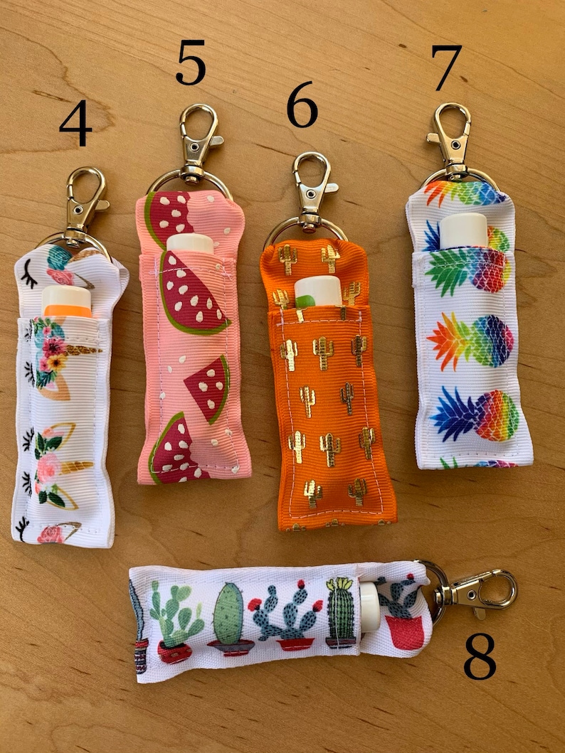 Lip Balm Holder for Keychain Zipper Ready to Ship Lanyard