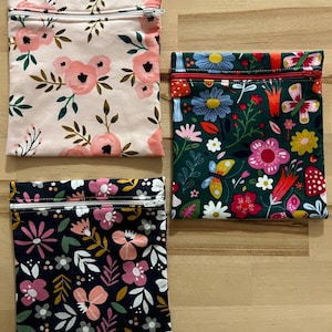 Ready to Ship: Reusable Fabric Snack Bag and Water Resistant Bag