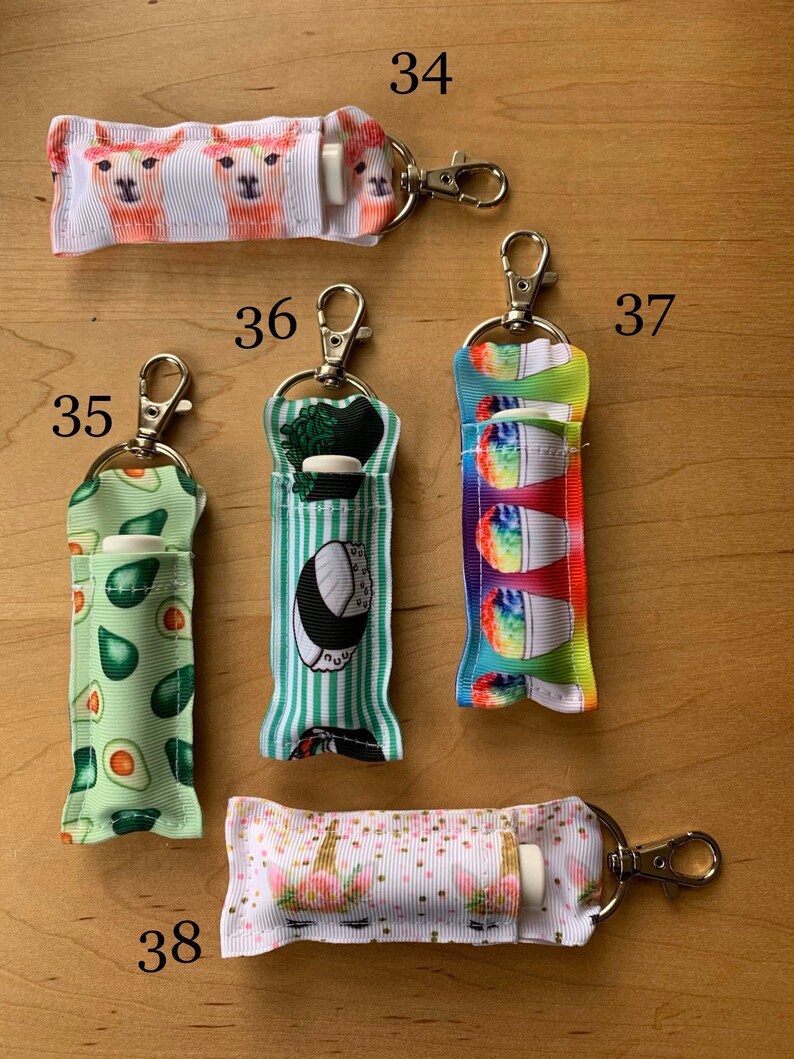 Lip Balm Holder for Keychain Zipper Ready to Ship Lanyard