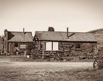 Antike Hütten, Vintage-Kabinen, Gehöfte,