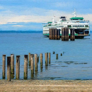 Image de ferry, ferry de départ, ferries d'état de Washington, photos d'état de Washington, image 1