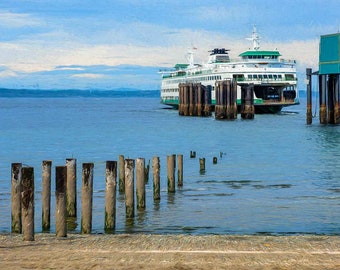 Ferry Image, Departing Ferry, Washington State Ferries, Washington State Photos,