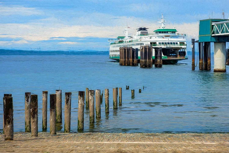 Fähre Bild, Abfahrt Fähre, Washington State Ferries, Washington State Fotos, Bild 1