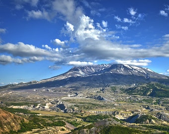 Mount Saint Helens Photo, Landscape Photo, Nature Image, Volcano Photo,