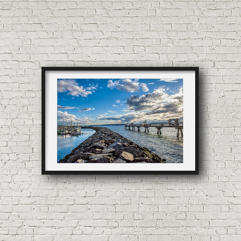 Seascape, Puget Sound view, Clouds, Washington State, image 4