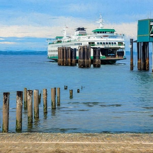 Ferry Image, Departing Ferry, Washington State Ferries, Washington State Photos, image 3