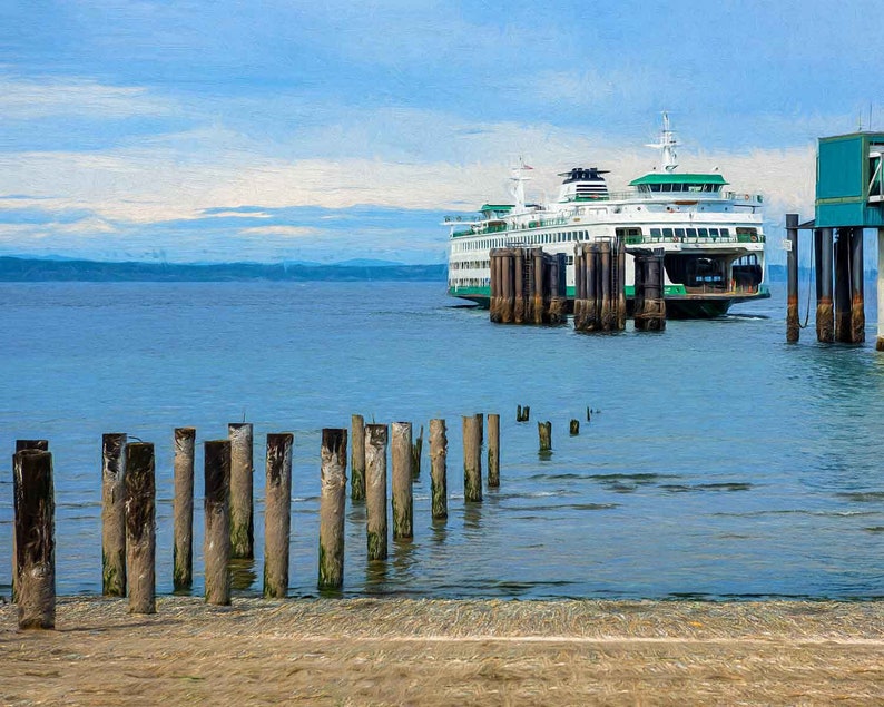 Image de ferry, ferry de départ, ferries d'état de Washington, photos d'état de Washington, image 2