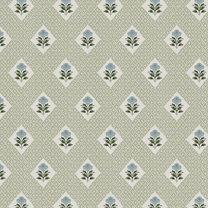 New Lacefield Lottie block print cafe curtain , Block print floral pattern cafe curtain, kitchen curtain bathroom curtain, tier curtain
