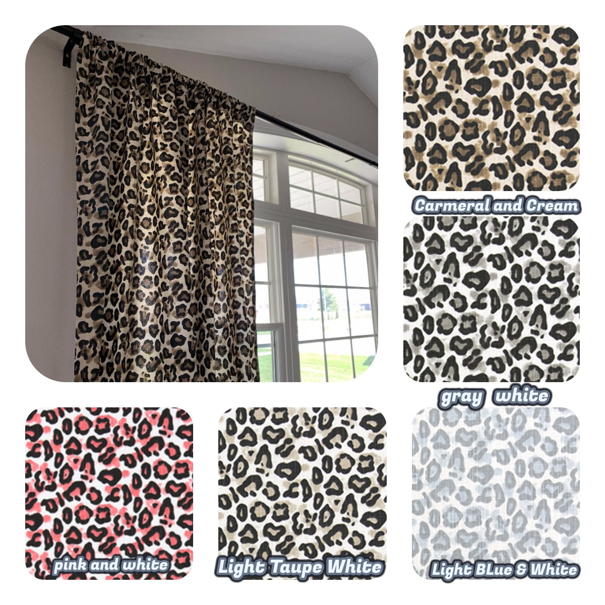 1 Pair of Leopard Print Curtains Perfect for Your Modern Boho - Etsy 1 Pair of Leopard Print Curtains Perfect for Your Modern Boho - Etsy