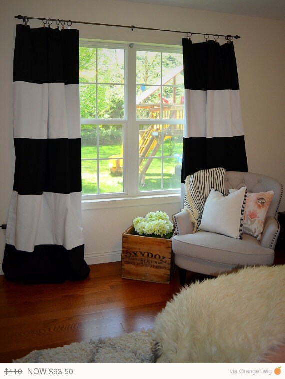 Custom Black And White Striped Curtains Stripes Color Canada Custom Black And White Striped Curtains, Black And White Striped Curtains Canada