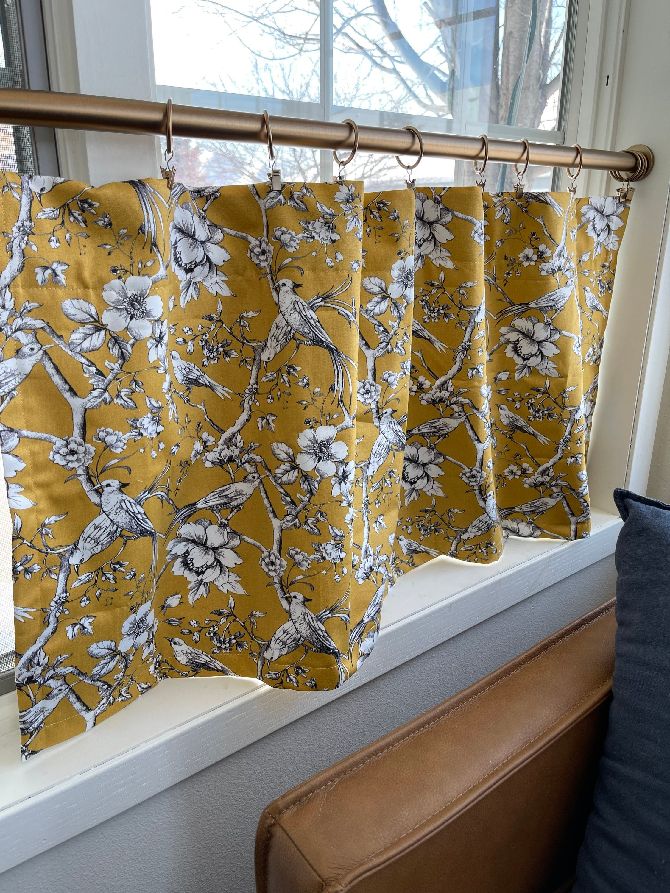 Yellow Toile Curtains - Etsy