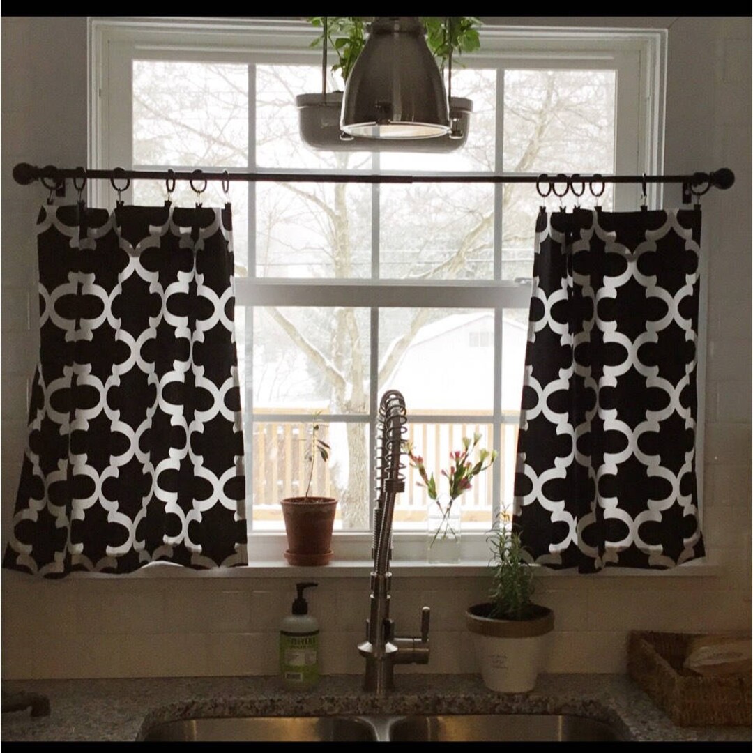 Black And White Cafe Curtains