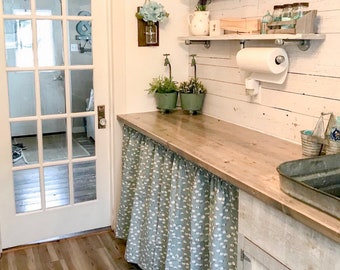 Cotton Stem Curtain: Vintage Farmhouse Decor