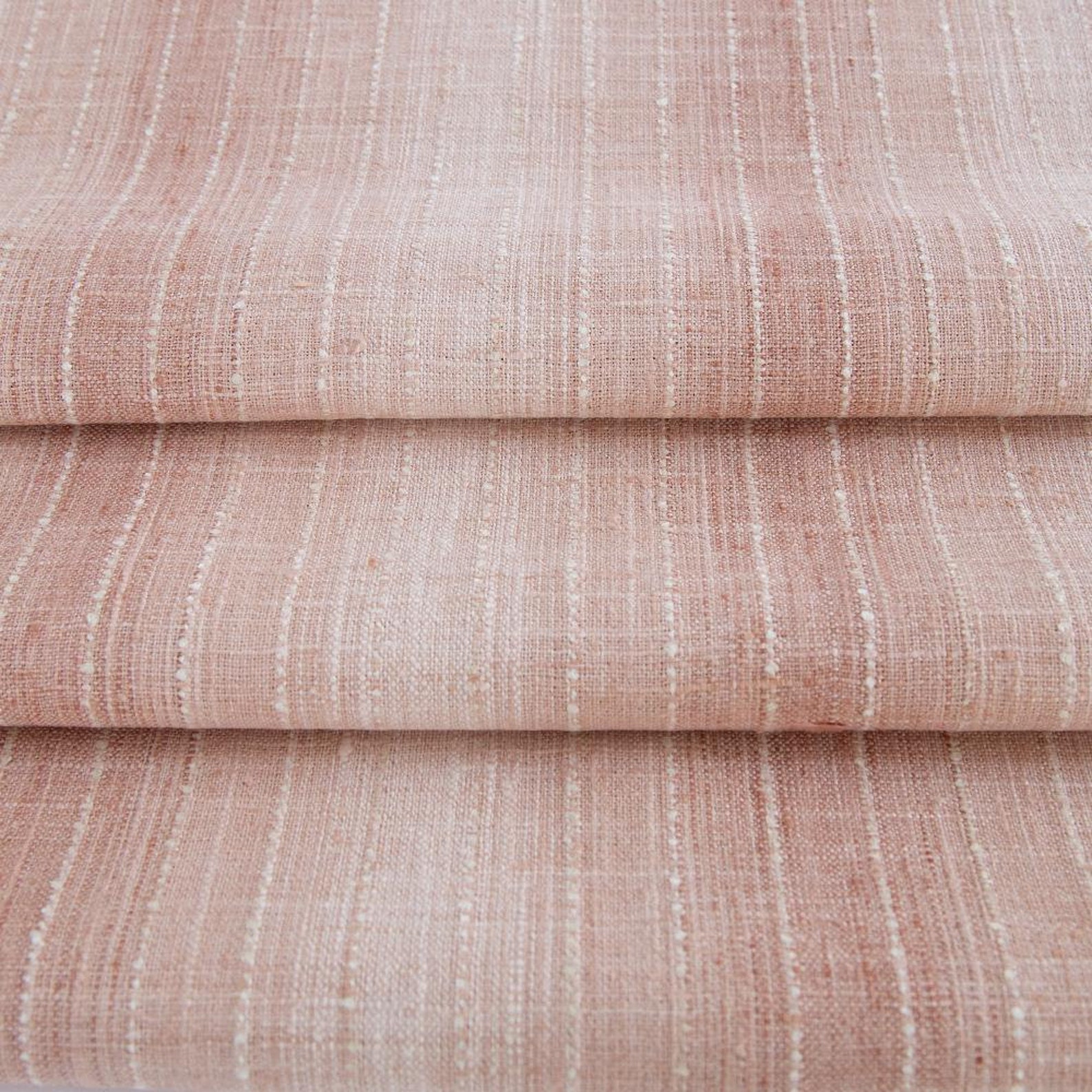 Luxury Linen Blush Pink Drapes Vertical Stripe Curtains Etsy