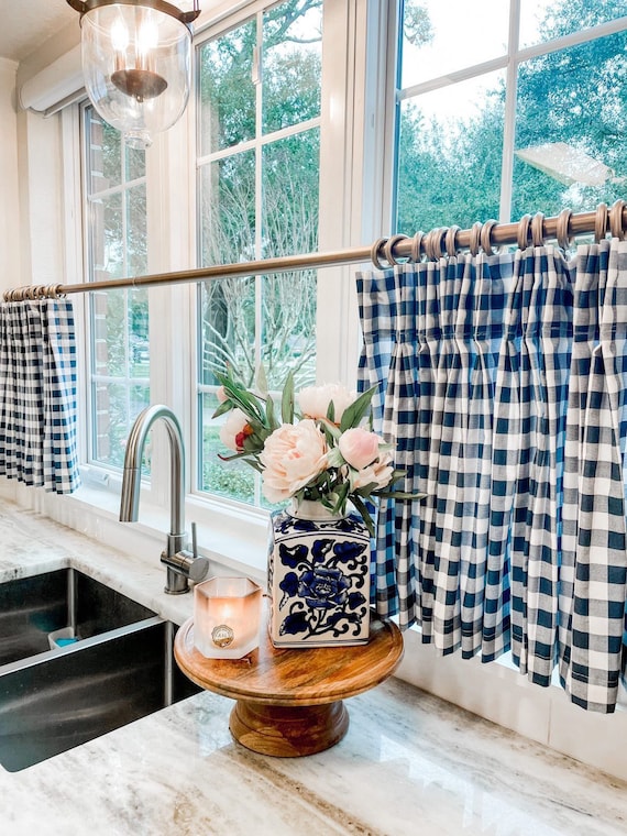 Kitchen Dish Towels Turned Kitchen Curtains