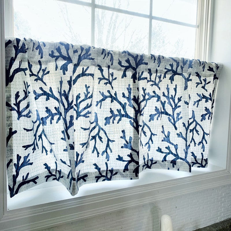 Coral Curtains Etsy