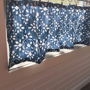 New Tribal mud clothe printed designer fabric Cafe Curtain, Window Treatments, Kitchen Valance, Valance, Cafe Curtain, Bathroom Curtains