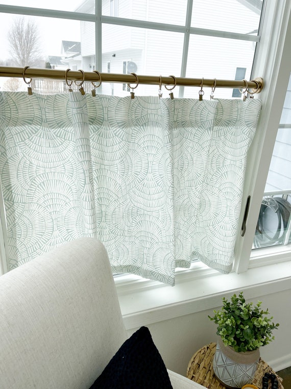Cafe Curtain Mid Century Modern Curtain Farmhouse Decor Etsy