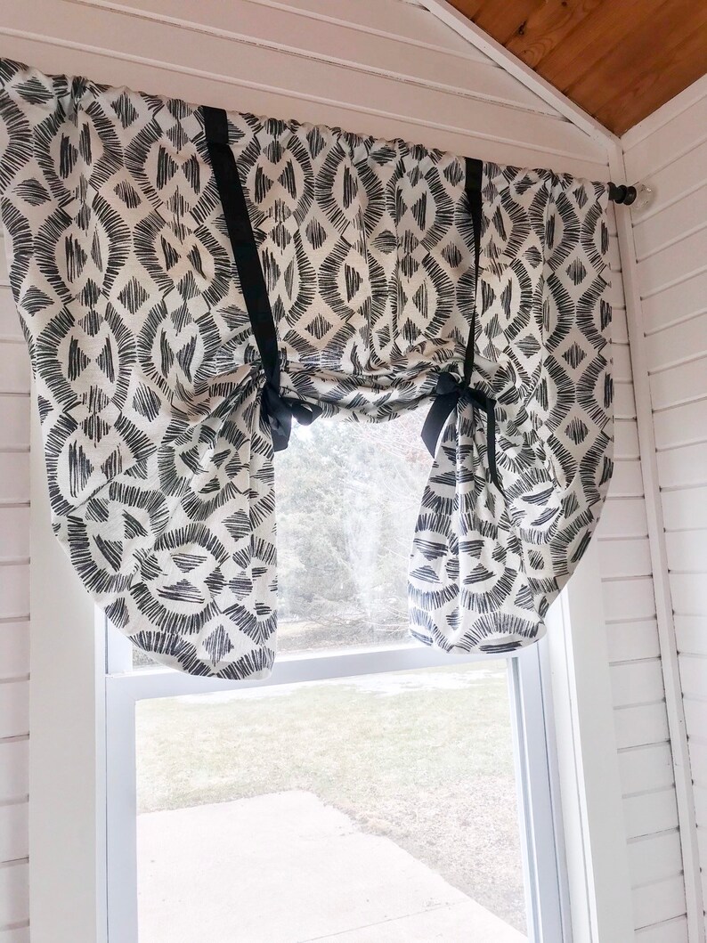 Modern Boho Cafe curtain Window Treatments Curtains Etsy