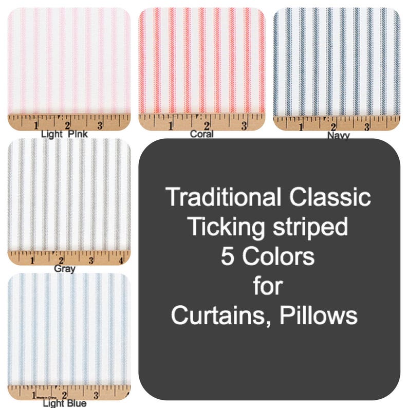 Ticking Striped Napkins and Placemats Stripe Decor Table Etsy