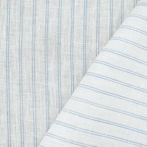Blue striped light weight linen  cafe curtain, tier curtain Window Treatments-Curtains , modern curtains, sheer linen, vintage beach feel