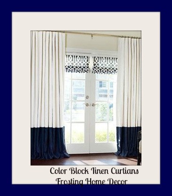 Color Blocked Curtains You Choose Your Colors And How Many Etsy