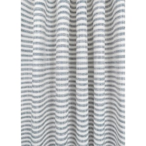 Linen blue and white striped drapes, ticking stripe curtains  Window Treatments-Curtains , modern curtains, tonic living fabric