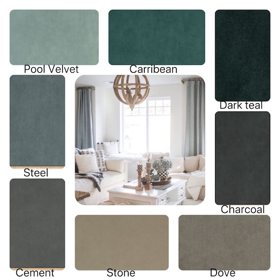 Luxury Velvet Curtains Emerald Green Velvet Window Etsy
