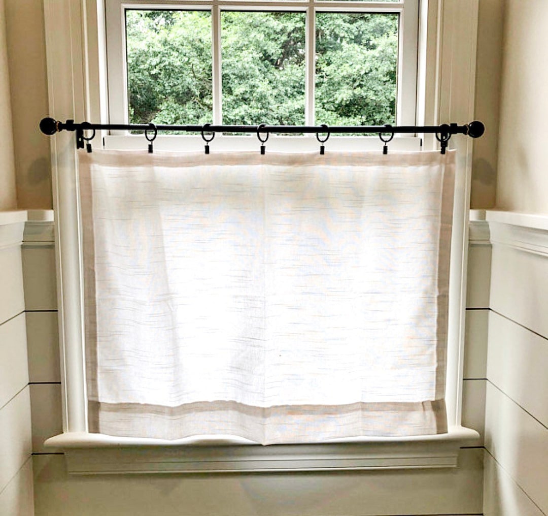 Bathroom window sheers discount