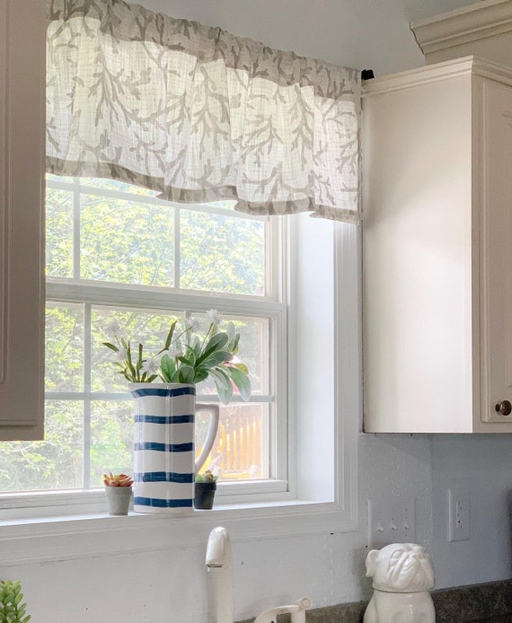 New Nautical Cafe Curtains Seahorse Star Fish And Coral Etsy