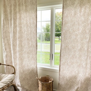 New Vision COLLECTION  Curtains, Drapes, Modern Print Curtains, Window Treatments, linen Cotton Drapes