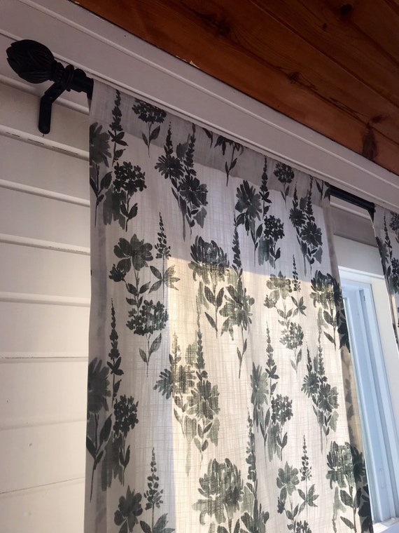New Floral Print Curtains Print Curtain Modern Home Decor Etsy