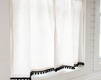 Pom Pom Cafe Curtain: Tassel Nursery Decor