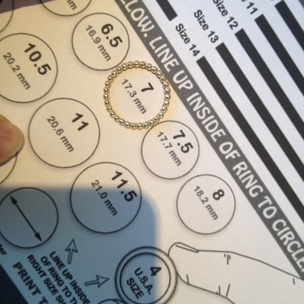 Print Your Own Ring Sizing Chart - International Conversion