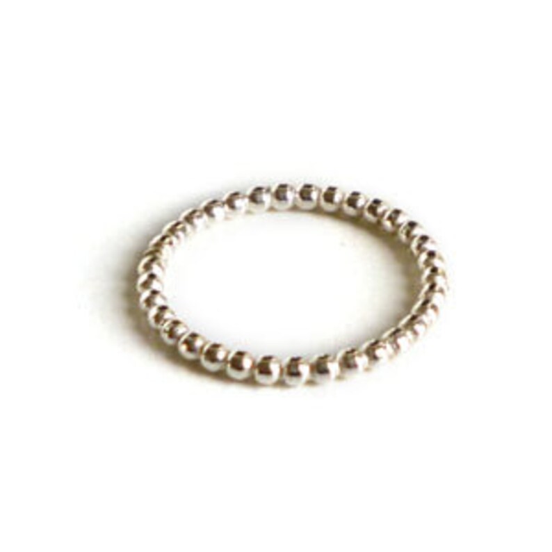 Bead Band Sterling Silver Ring